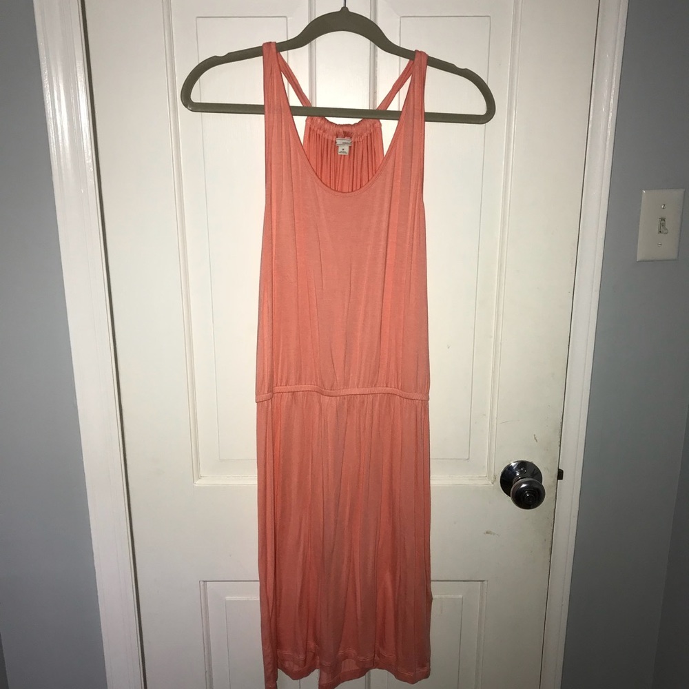 GAP stretchy coral pink dress